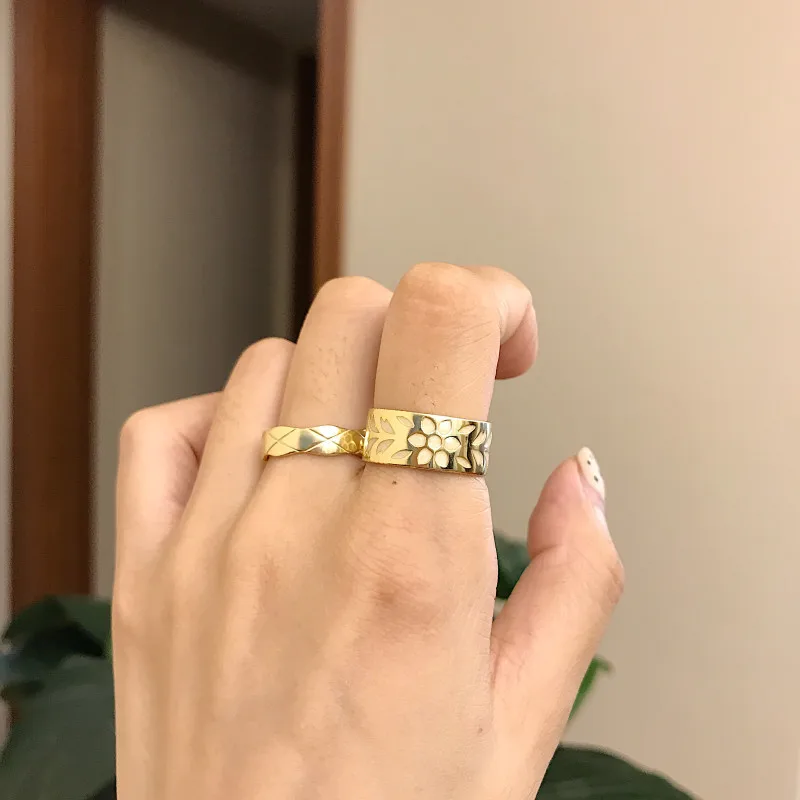 

Silvology 925 Sterling Silver Resin Flower Rings High Quality Elegant Korean Rings for Women 2019 Festival Jewelry Bijoux Femme