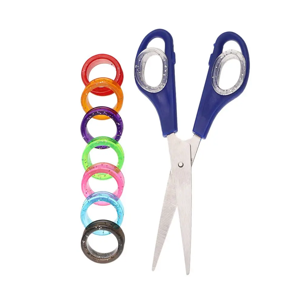 2Pcs Comfortable Colorful Hair Cutting Pet Shears Accessories Silicone Ring Fit For Shears Grooming Scissors Ring