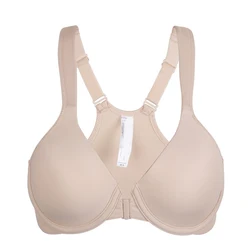 Womens Bra Full Coverage Front Closure Wired Back Support Posture Bra Soft Cup Everyday Minimizers CDEFG Magic Lift Bralette Top