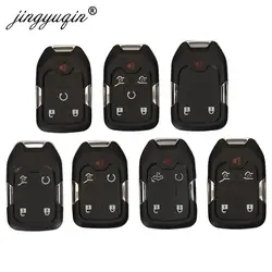 Jingyuqin Smart Keyless Fob Shell per Chevrolet Tahoe Silverado Suburban Tahoe GMC Sierra Acadia Terrain YUKON Remote Key Case