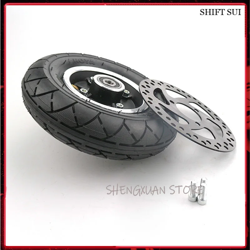 

200x50 (8x2'') Tire Inner Tube + Wheel Hub +Brake Disc 8" Aluminium Alloy Wheels Fits Gas Scooter & Electric