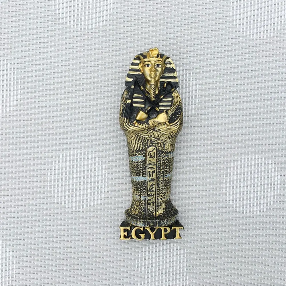 Resin Three-Dimensional Egyptian Mythological Pharaoh Black Cat Idol Souvenir Home Decor Fridge Magnet Refrigerator Decoration