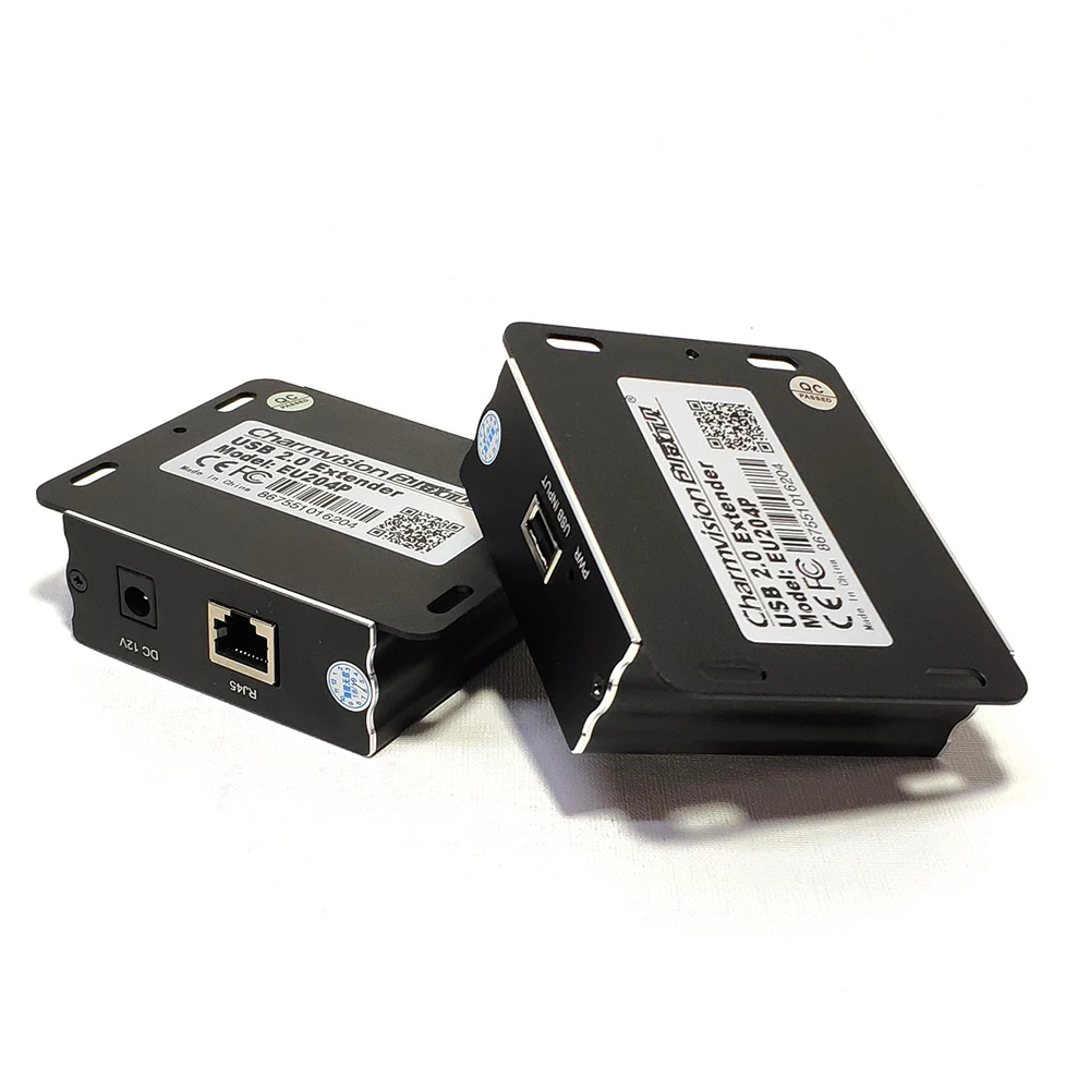 Charmvision EU204P 100 Meter USB Extender Rendah Kecepatan Tinggi Protokol dengan 4 USB2.0 480Mbps Port Output Melalui RJ45 UTP CAT6 Kabel