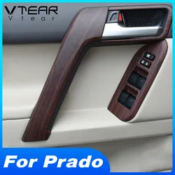 Vtear For Toyota LAND CRUISER Prado 150 Car decoration inner door armrest handle cover accessories interior trim parts 2018-2020