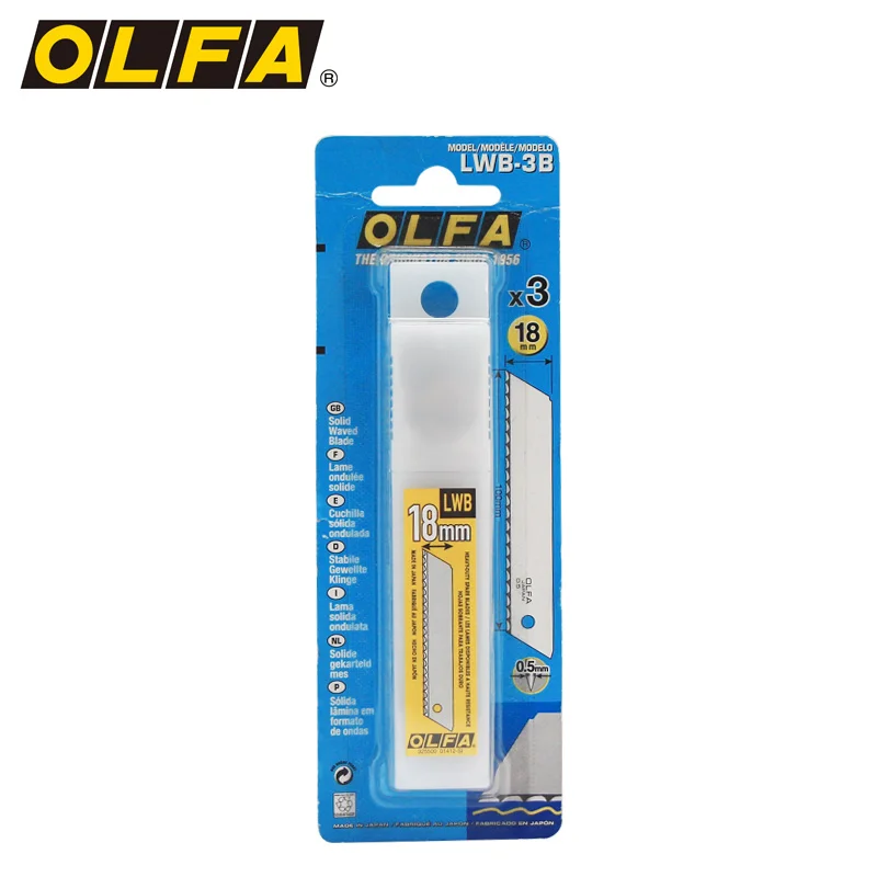 OLFA original 18mm matching blade wave-shaped non-slip cutting blade OLFA LWB-3B