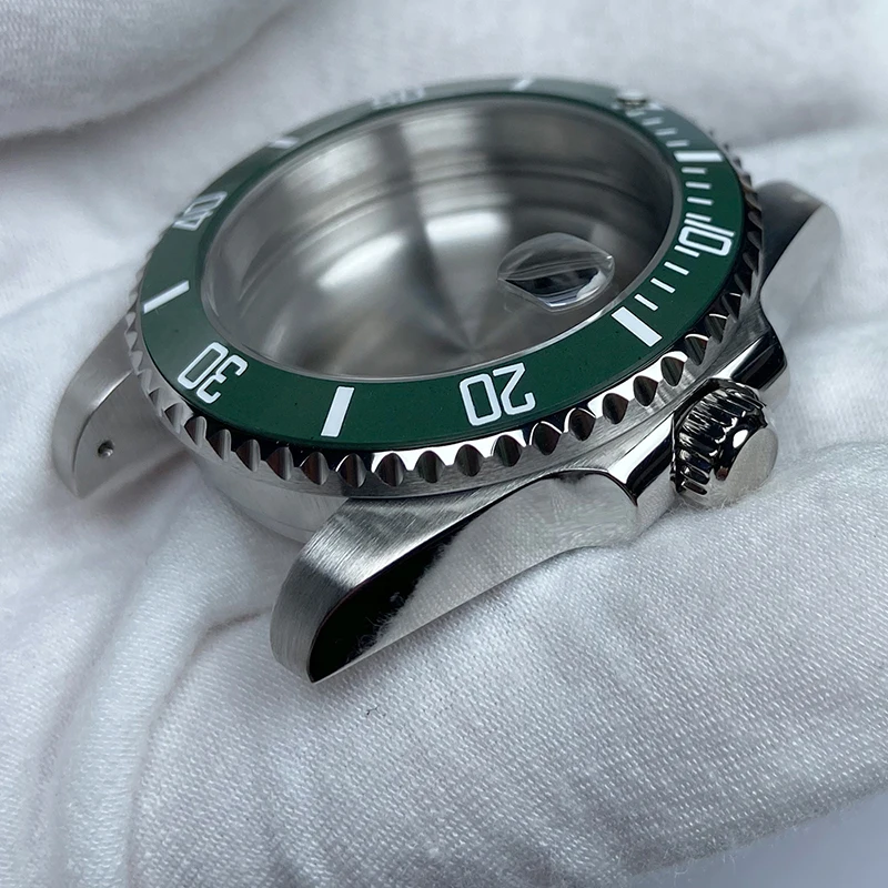 40mm Diving Watch Case Sapphire Crystal Glass For Seiko NH34 NH35 NH36/38 ETA 2824 Miyota 8215 Movimento 28,5mm Dial Submariner