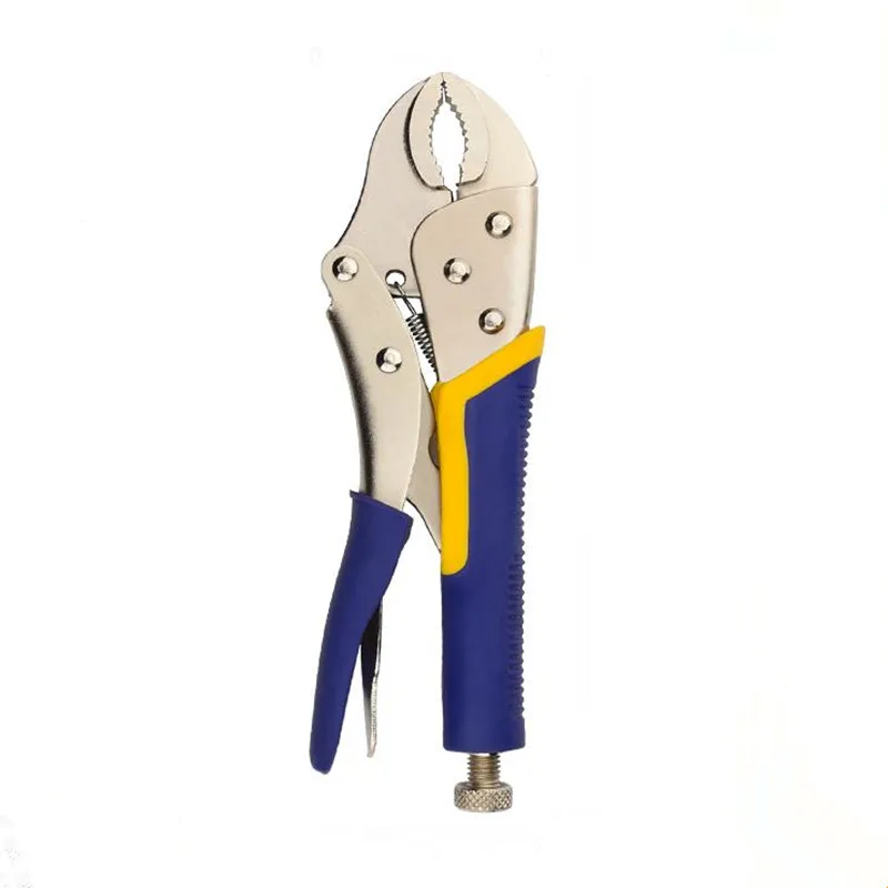 20cm Round Mouth Vise Grip Locking Welding Quick Pliers High-carbon Steel Pincers Tongs Fixed Grip Forceps Crimping Tool Alicate