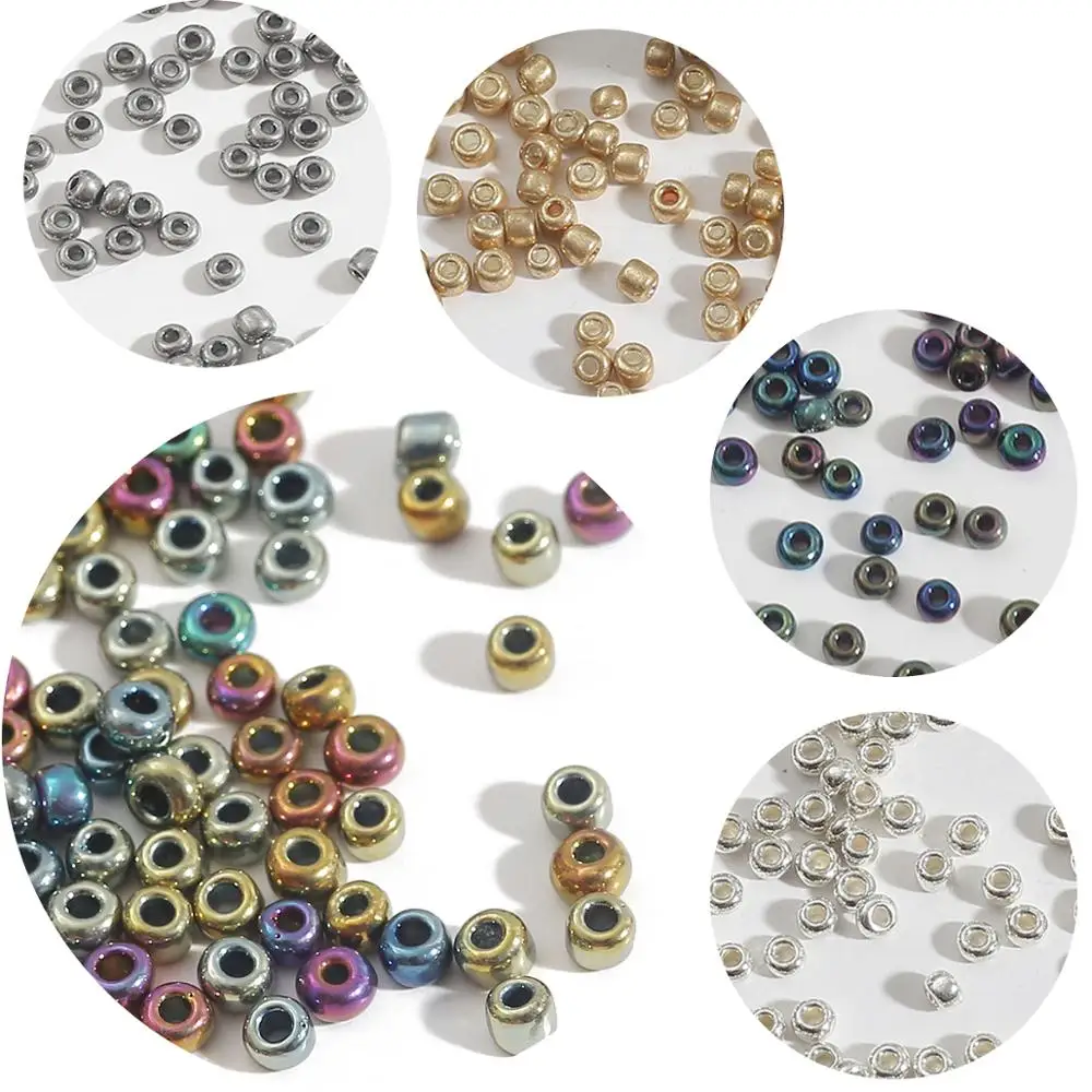 150-1000pcs 2/3/4mm Solid Color Glass Seed Beads Austria Crystal Round Hole Beads For Women Jewelry DIY Making Accessories