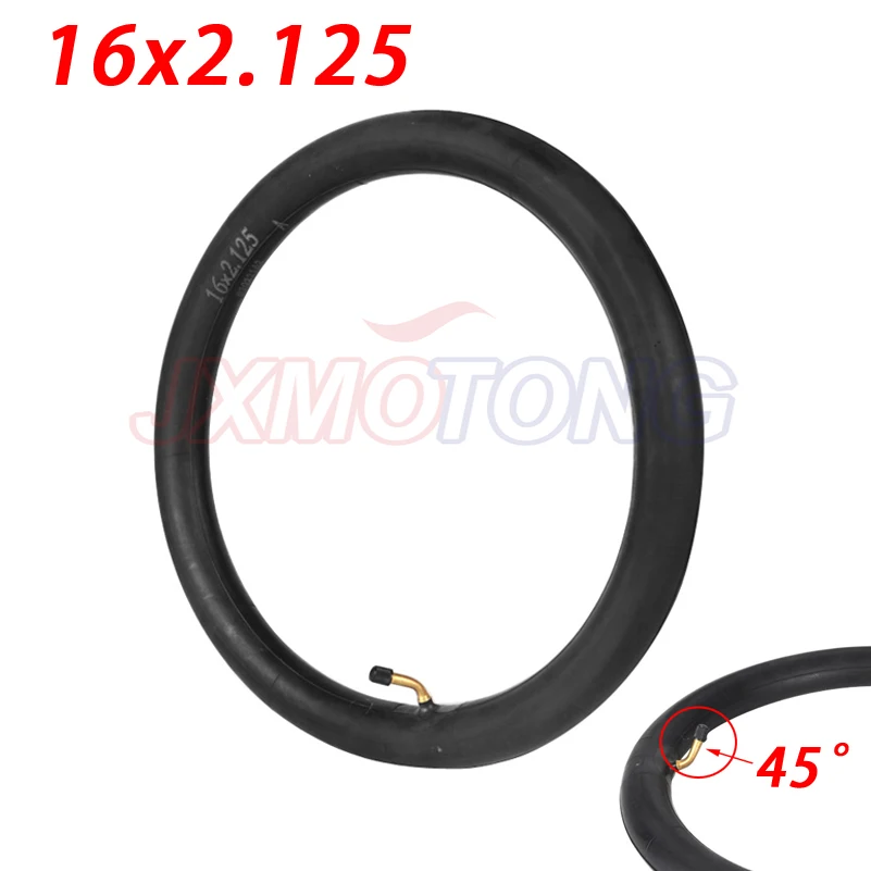 16x2.125 Inner Tube Camera for 16 Inch Unicycle 16*2.125 Inner Tube Parallel Nozzle Butyl Rubber