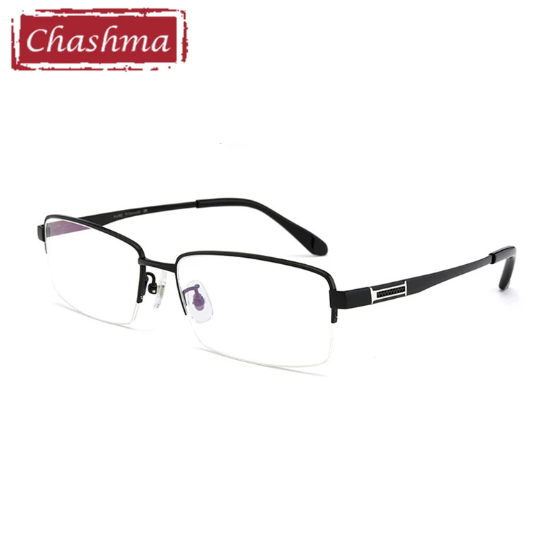 

Chashma Men Glasses Frame Titanium Prescription Glasses Top Quality Gentlemen Spectacles Light Weight Eyewear