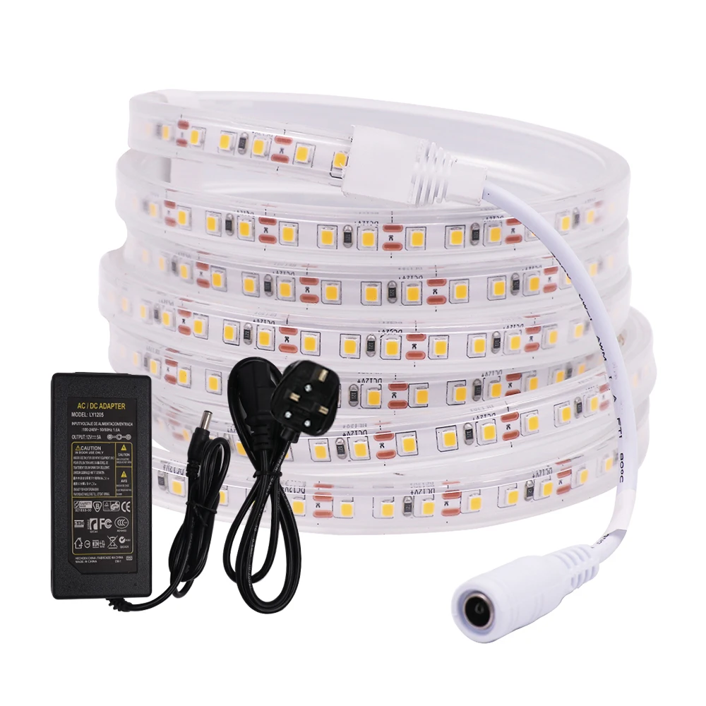 12V 2835 LED Strip Light IP67 Tube Waterproof Led Light Lamp 120Leds/m Flexible Diode Tape White Warm White 0.5m 1m 2m 3m 4m 5m