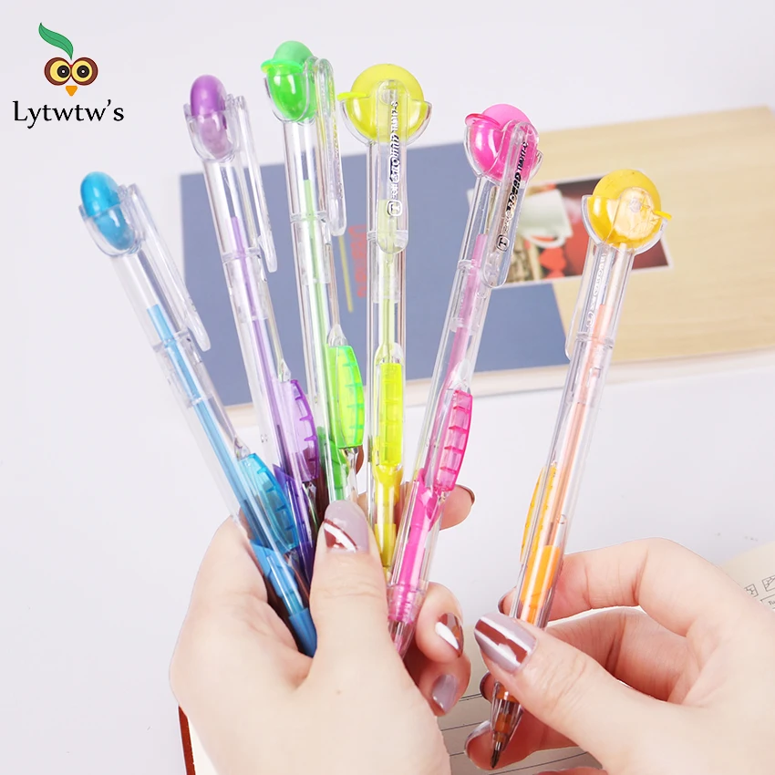 1 Pieces Lytwtw's Kawaii Rolling Eraser Cartoon Mechanical Pencils Writing Drawing Pencil Office School Stationery Supplies