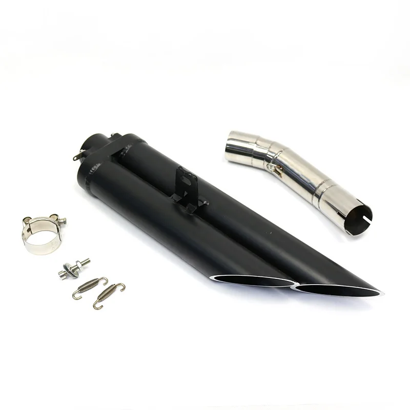 For YAMAHA YZF R1 motorcycle dual outlet exhaust system on both sides of the stainless steel exhaust pipe with link pipe