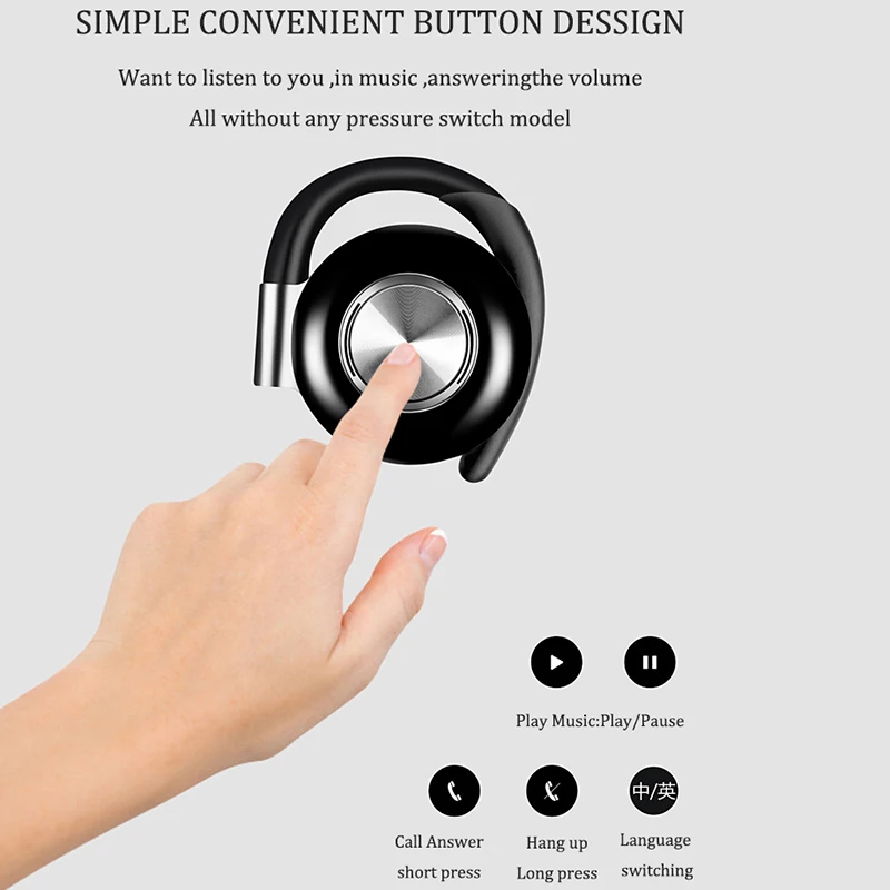 2023 V5 TWS Bluetooth earphone Wireless sport Earbuds True Wireless Twins Ear-hook With Mic