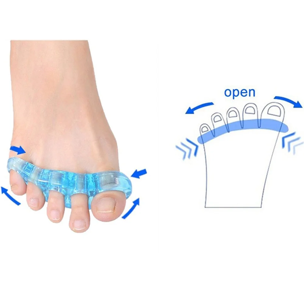 1Pair Toe Separator Gel Hallux Valgus Corrector Silicone Orthopedic Hammer Toe Straightener Spreader Foot Care Tool