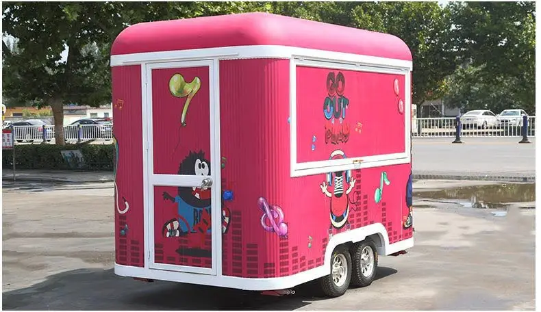 Remolque de comida para el hogar, carrito de venta de café, perro caliente, Burbuja de té, quiosco, camión de comida, cocina móvil, gran oferta