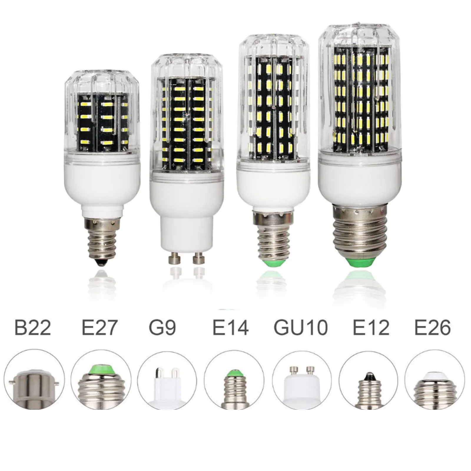 

E27 E14 LED Corn Bulb Lamp 4014 SMD Light 10W 20W 25W 30W Lighting 36 72 96 138LEDs Ampoule Led Spotlight Replace Halogen Lamps