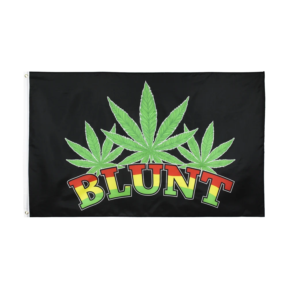 3x5ft 90*150cm Bar Party Music Festival Weed Leaf Blunt Flag