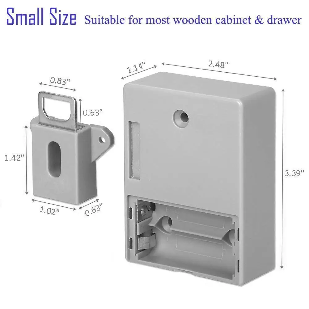 Invisible Sensor Lock EMID IC Card Drawer Digital Cabinet Intelligent Electronic Locks For Wardrobe Furniture Hardware