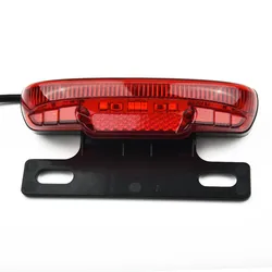 Electric Bicycle Rear Light Night 36V-48V Cycling Safety Warning Lamp Ebike Tail Light E-bike Electric Bicycle Scooter Accessory