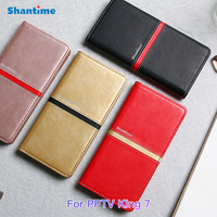 Leather Wallet Case For PPTV King 7 Case Soft Silicone Back Cover Flip Book Case For PPTV King 7S PP6000 Business Phone Case