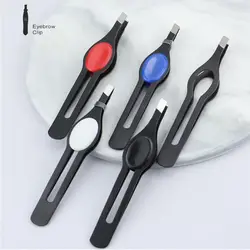 1Pcs Professional Stainless Steel Eyebrow Tweezer Hair Beauty Fine Hairs Puller Slanted Eye Brow Clips Removal Makeup Tool