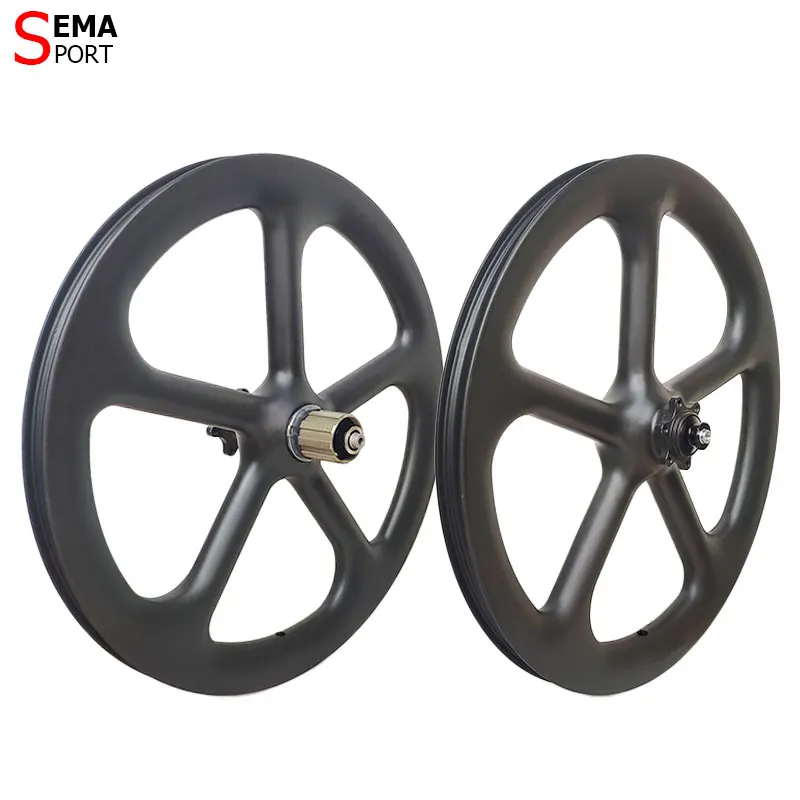 Light Weight 100/135mm Carbon Wheel SEMA 18inch 355 Fivespoke 5spoke Wheelset Disc Brake Rim For Birdy Folding Bicycle Parts