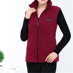 Women's Spring Sportswear Jacket New fleece waistcoat Fashion Female Vest Mother Autumn Short Warm imitation lamb wool Oversize