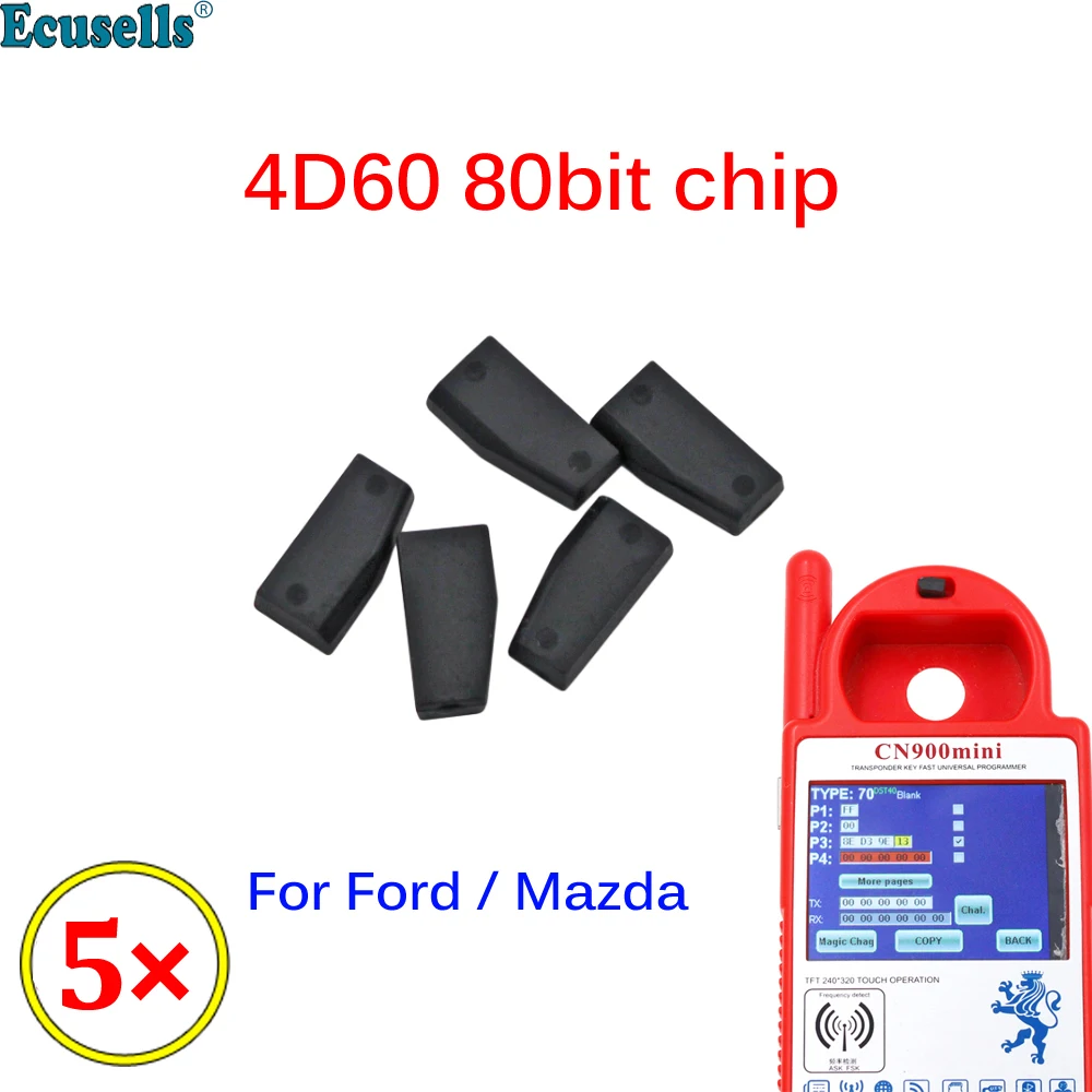 

5PCS/LOT 4D60 Carbon Auto Car Key Transponder Chip ID60 80Bit for ford/Mazda