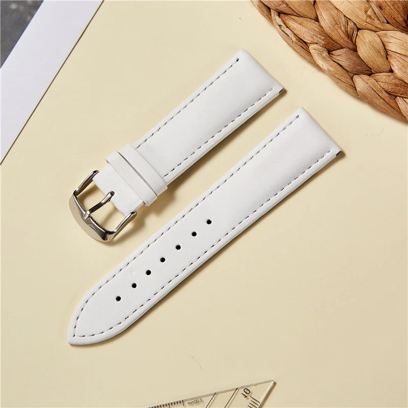 Genuine Leather Watch Band Calfskin Straps Replace Watch Accessories Bracelet Casual Watchbands 14mm 16mm 18mm 20mm 22mm