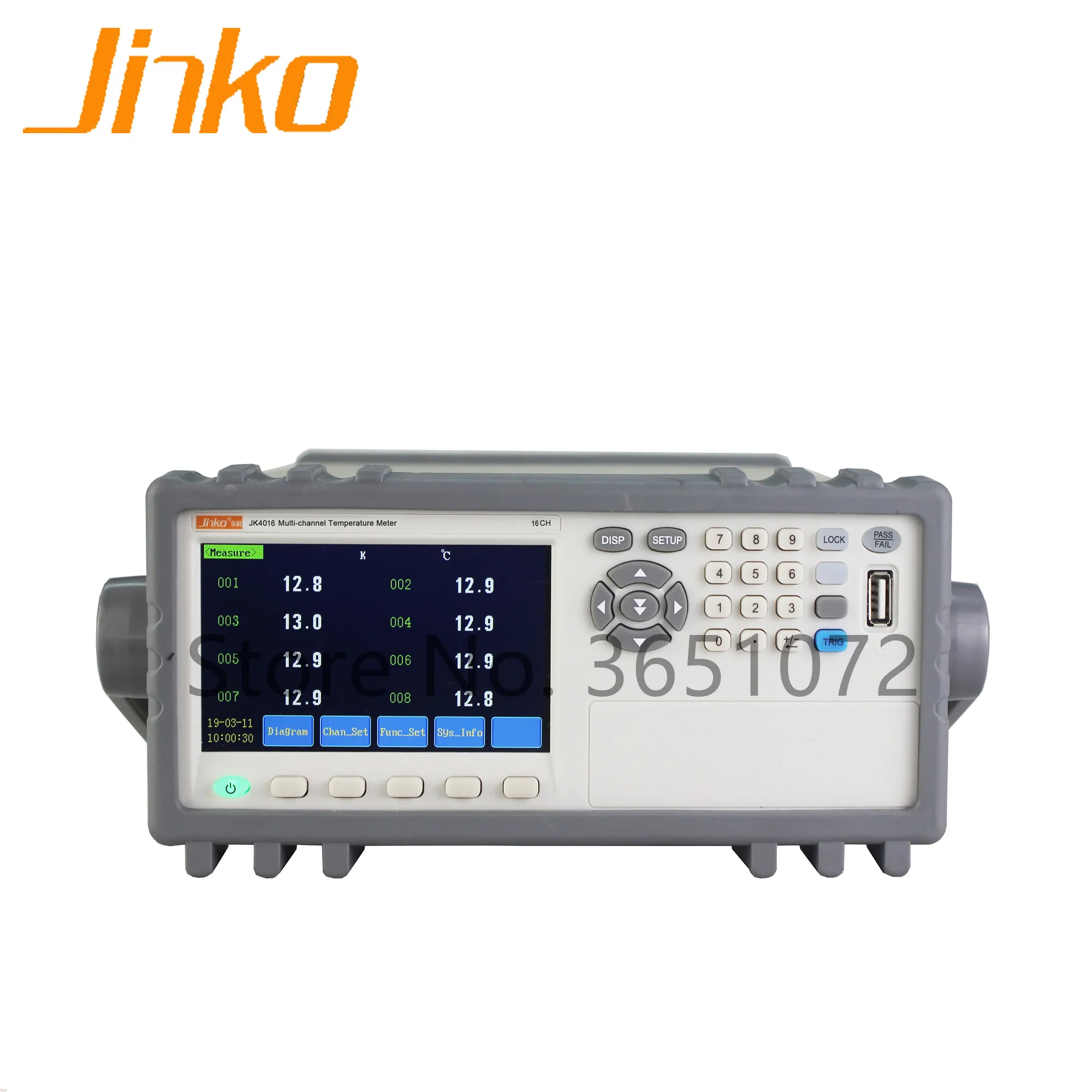 JK4016 Multi-channel Temperature Meter Data Logging Instrument with 16 Channels