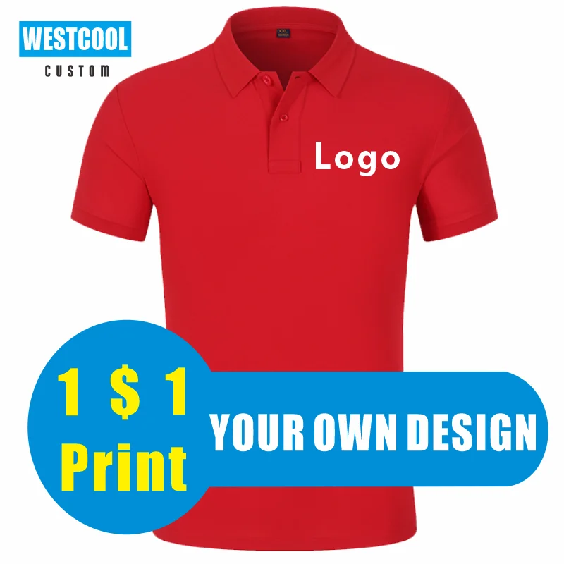 High-Quality 8 Solid Color Custom Polo Shirt Logo Embroidery Cotton Mens And Womens Summer Polo Shirt Customize Logo WESTCOOL