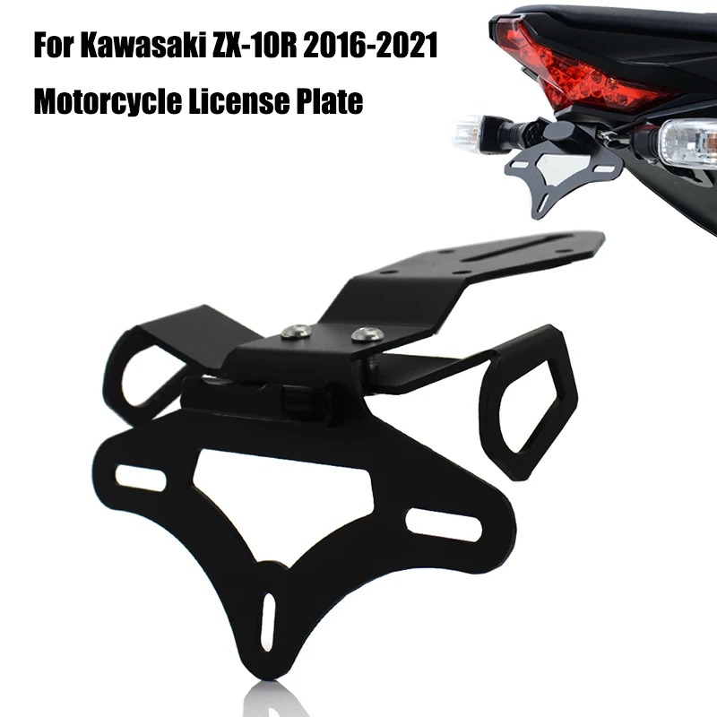 

For Kawasaki Ninja ZX-10R ZX10R/RR SE 2016-2020 2019 Motorcycle License Plate Holder Fender Eliminator Registration Bracket