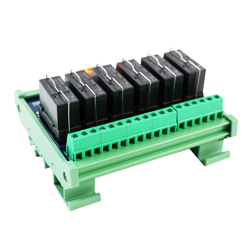 6-Channel Black Relay Module 16A 1NO 1NC 24VDC Electromagnetic Relays for Parking System Control