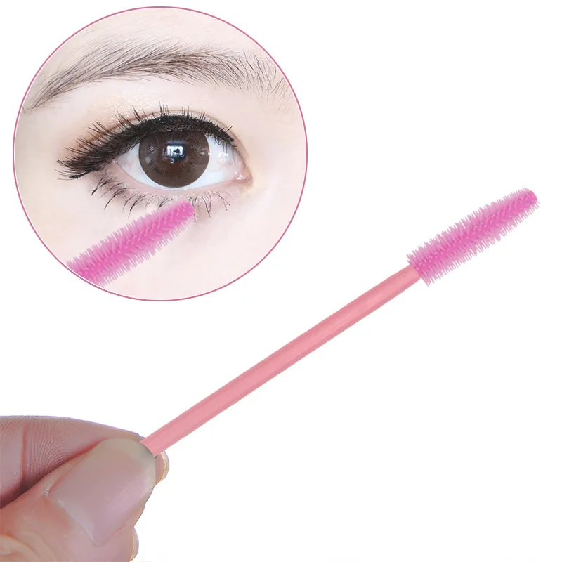 50 stücke Einweg Silikon Wimpern Pinsel Spoolies Mascara Zauberstäbe Kämme Stick Stirn Pinsel Wimpern Verlängerung Make-Up Kosmetische Werkzeuge – Detail 4