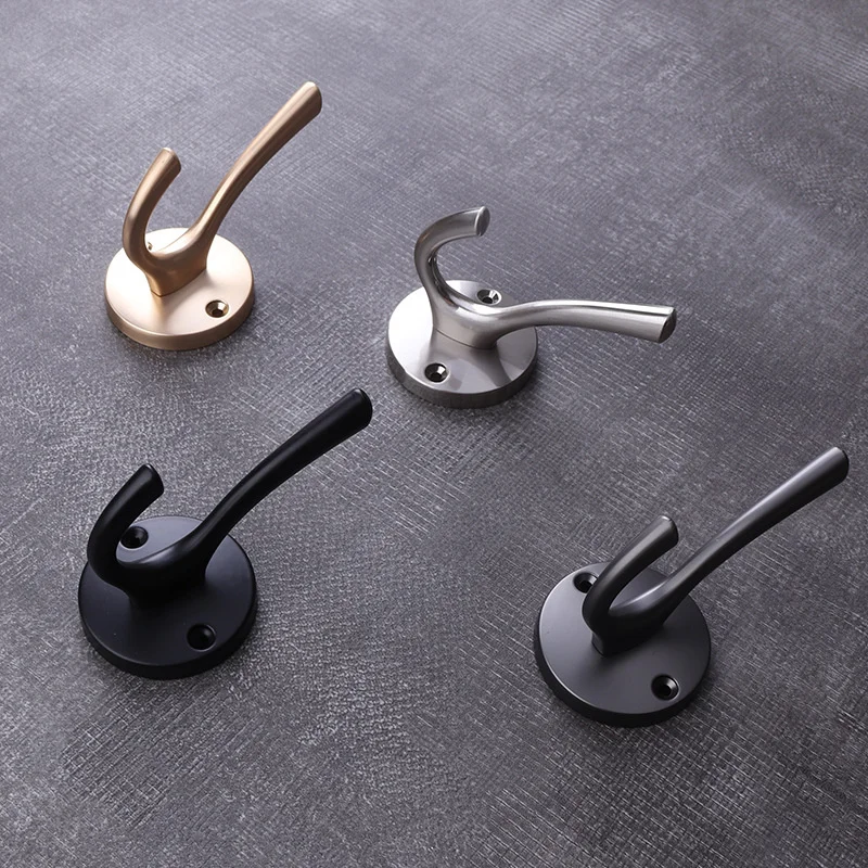 Simple Nordic hanging hook copper single clothes cloakroom hook American black single hook wall hook