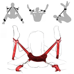 Erotic Women Restraint Strap Sex Tools Bondage Gear Sex Toys For Couples Bdsm Slave Handcuffs & Open Leg Accessoires Sex Shop