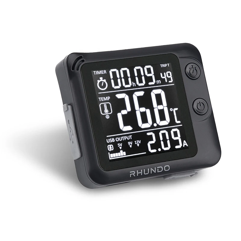 RHUNDO Wireless Digital Car Thermometer Outdoor Temperature Clock Time Backlight Multi-function Display Screen