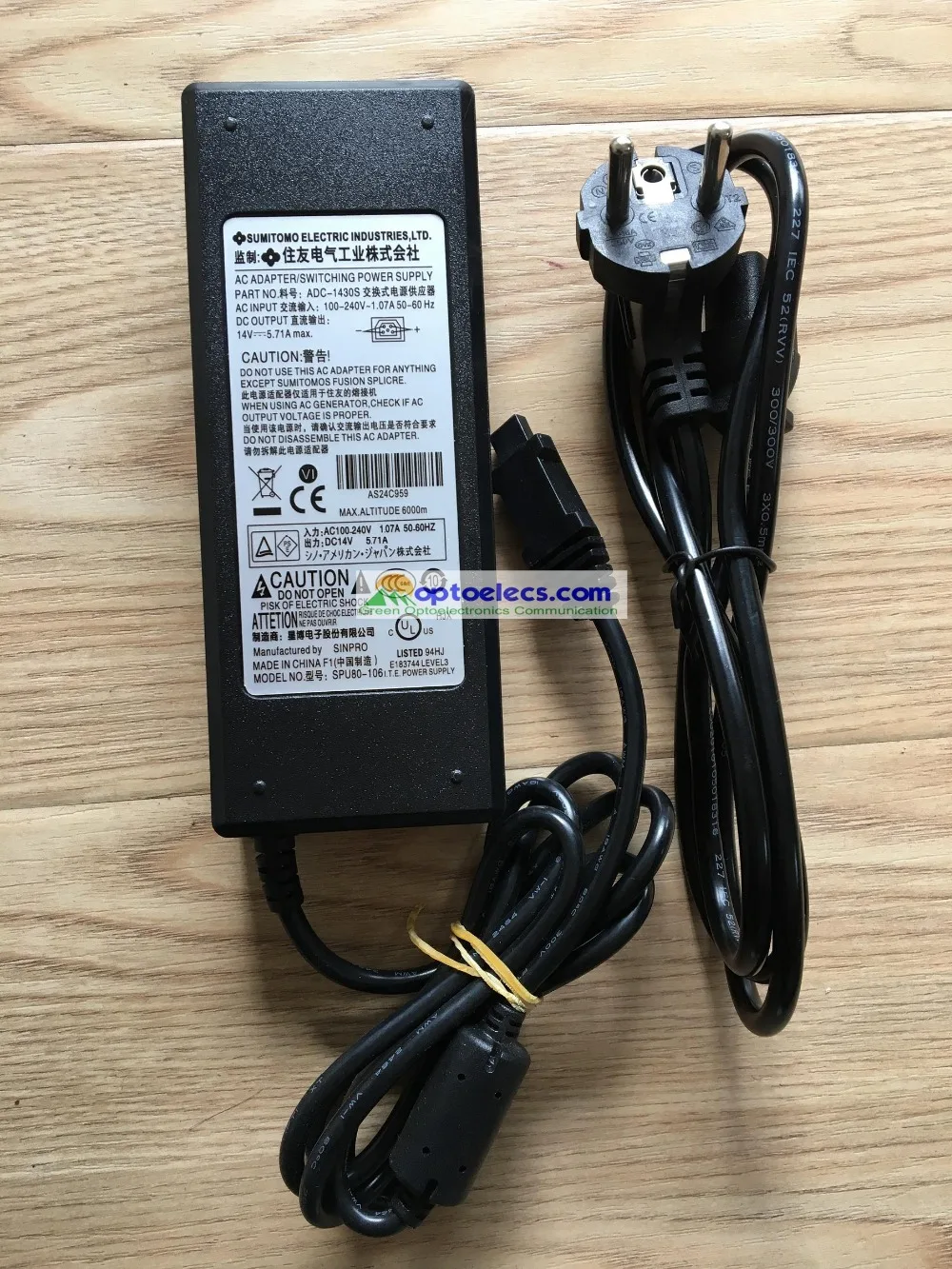 

Original Sumitomo ADC-1430 Sumitomo T-81C Z1C Z2C T-71M Q101 T-71C T-55 Fusion Splicer Power Adapter charger ADC-1430S