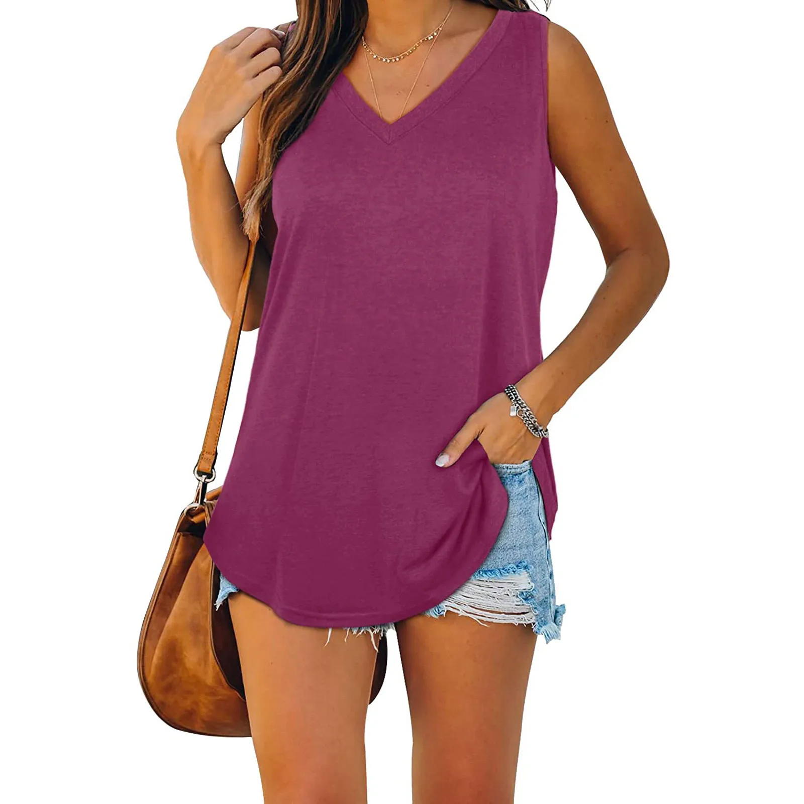 Oversized  Fashion Women\'s Tank Top Summer Cotton Tunic Solid Sleeveless Tops Loose Casual Camis Ladies Clothes женские футболки