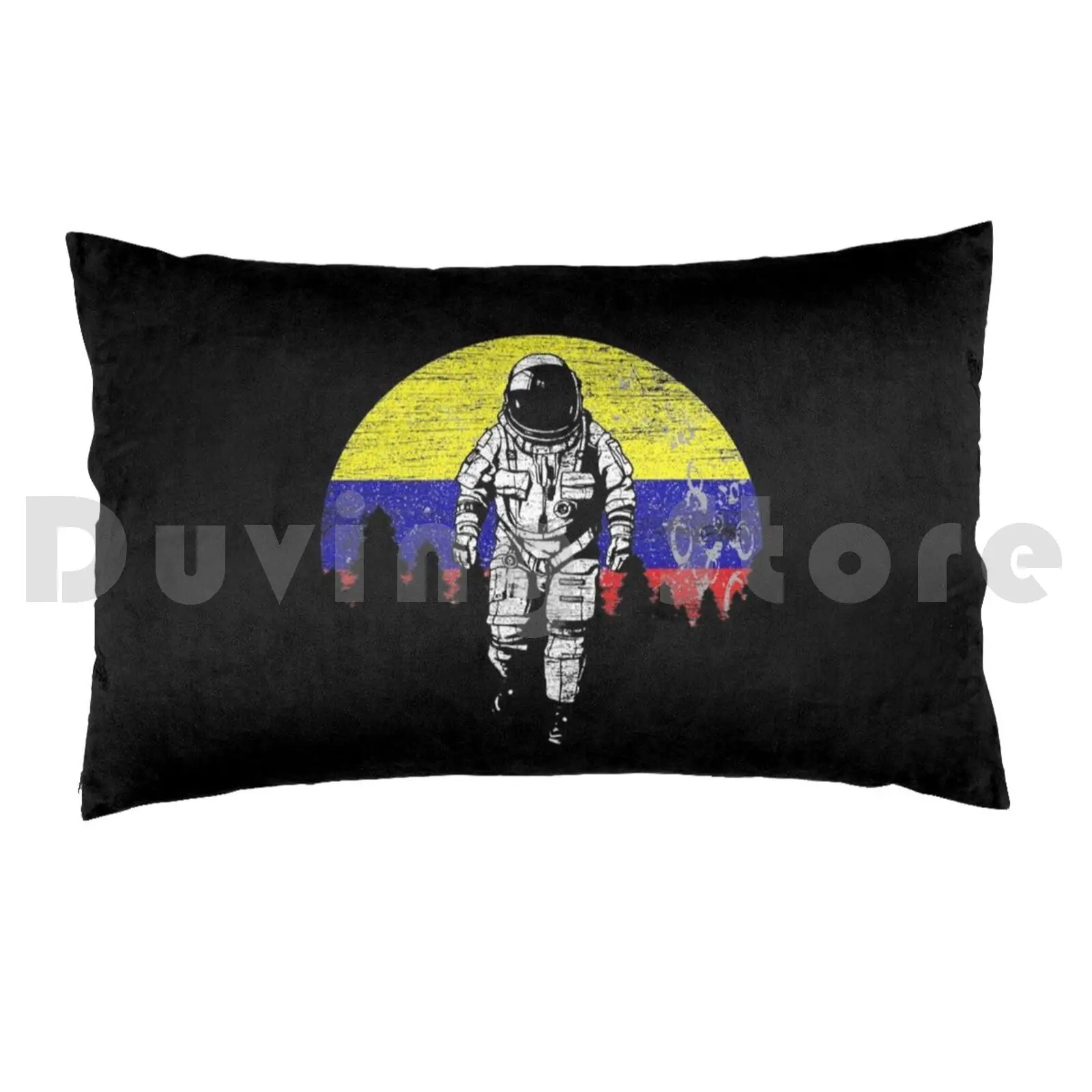 Colombia Flag Astronaut Pillow Case Printed 50x75 Colombia Colombian Flag Moon Astronaut Sports National Team