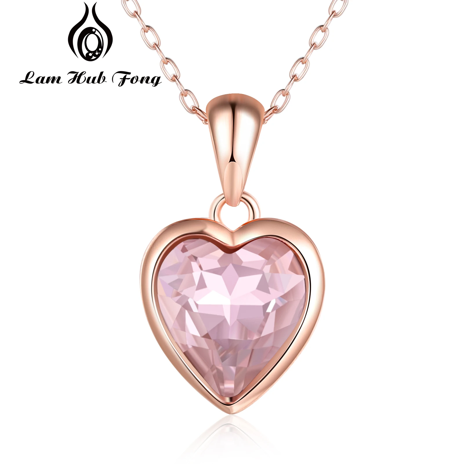 Classic Heart Necklace for Women & Girlfriend with Zircon Pandent Simple Fashion Jewelry Valentine's Day Gift