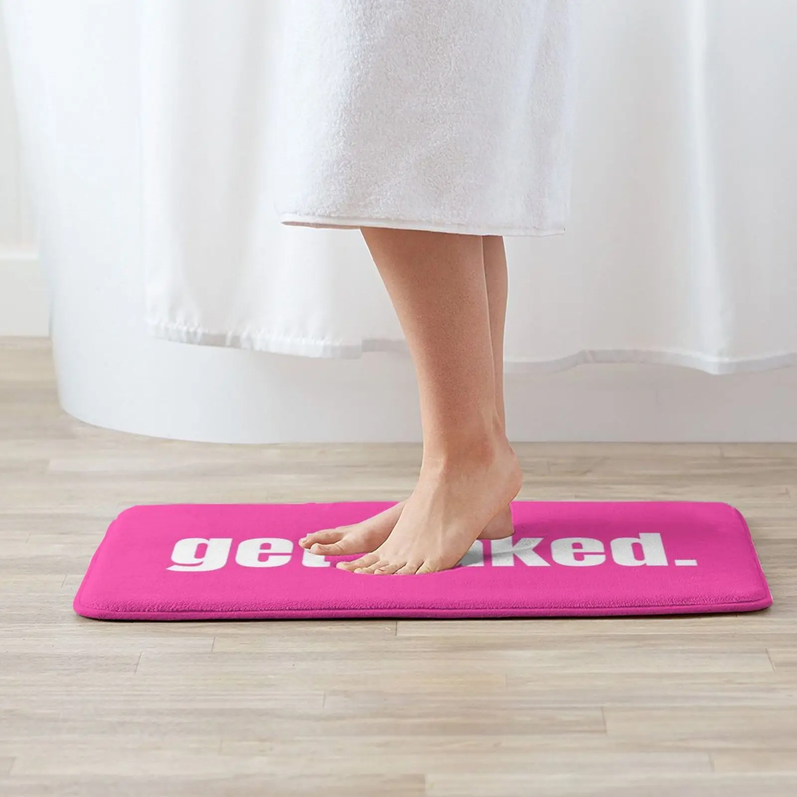 Alfombrilla de baño para puerta de entrada, alfombra de Humor divertido, ducha de baño rosa, antideslizante, para dormitorio, cocina, pie