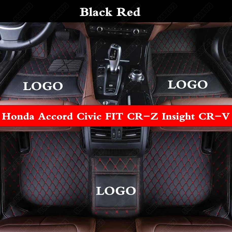 

All Weather Car Floor Mats Honda Accord Civic HR-V FIT CR-Z Insight CR-V Jazz Fit City Customized Made Foot Mat Auto Carpet Rugs