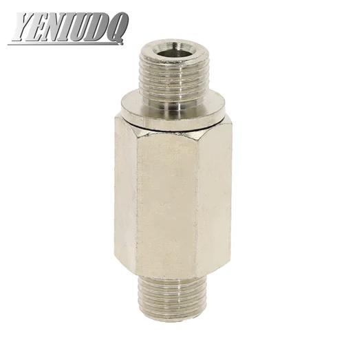 Imagen 2 del producto Válvula de retención neumática Hexagonal de cobre niquelado rosca macho hembra 1/8 ""1/4"" 3/8 ""1/2"" 3/4 ""válvula de retención de Gas
