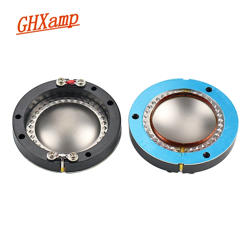 

GHXAMP Titanium Film 44.4MM Voice Coil Horn Tweeter Diaphragm Core 8OHM Speakers Repair Accessories Driver DIY Round Wires 2PCS