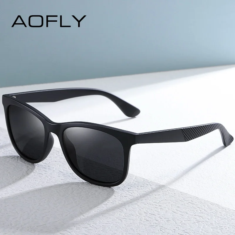 AOFLY Anti-glare Driving Polarized Sunglasses Men Square Ultralight Mirror Sun Glasses Women Trendy Goggles Male zonnebril dames