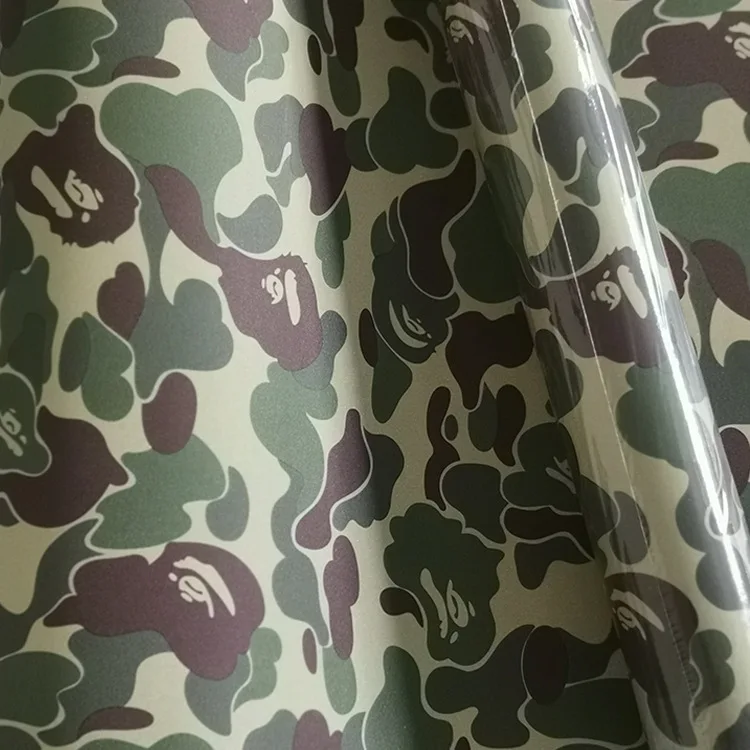 have glue Tide brand matte Japan ape pattern Camouflage college dormitory clothing store decor wallpaper bedroom hip hop Europe