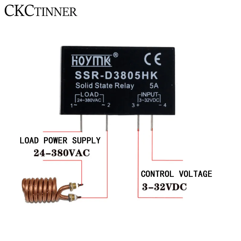 1pcs PCB SSR-D3803HK D3805HK D3808HK Dedicated with Pins SSR-D3805HK 5A DC-AC Solid State Relay