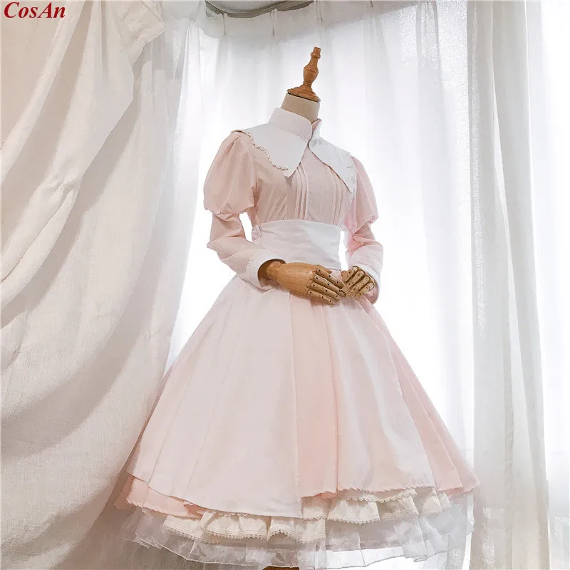 Cartoon Version CardCaptor Kinomoto Sakura Cosplay Costume Grandpa's Gift Pink White Lolita Dress Role Play Clothing Custom-Make